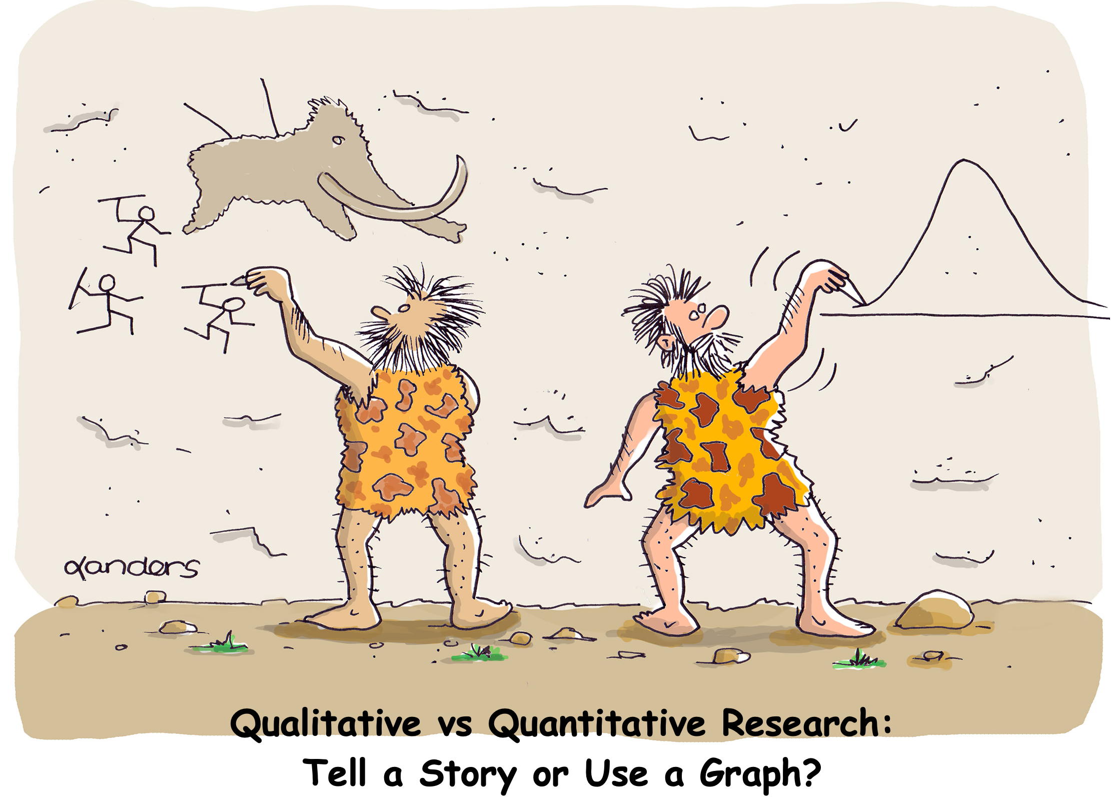 Cartoon about qualitative vs quantitative research